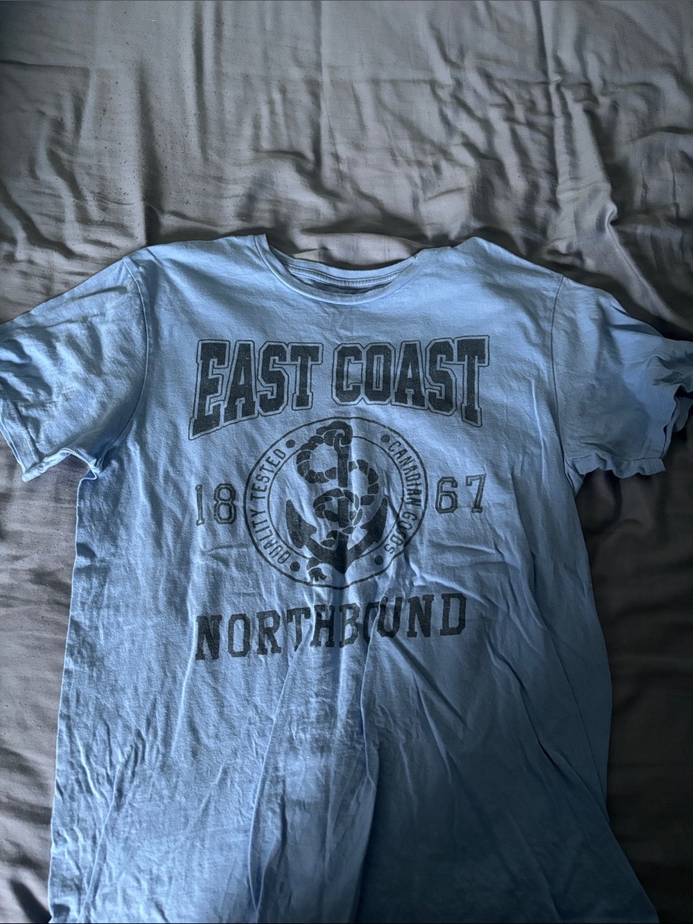 East Coast Northbound Men's Graphic T-Shirt - Light Blue